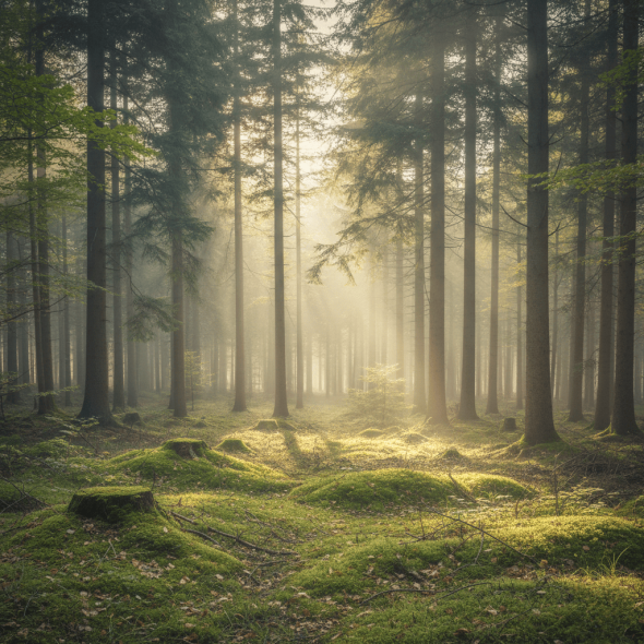 Sanfte Naturaufnahme, die den kontinuierlichen Fluss des verbundenen Atems symbolisiert.